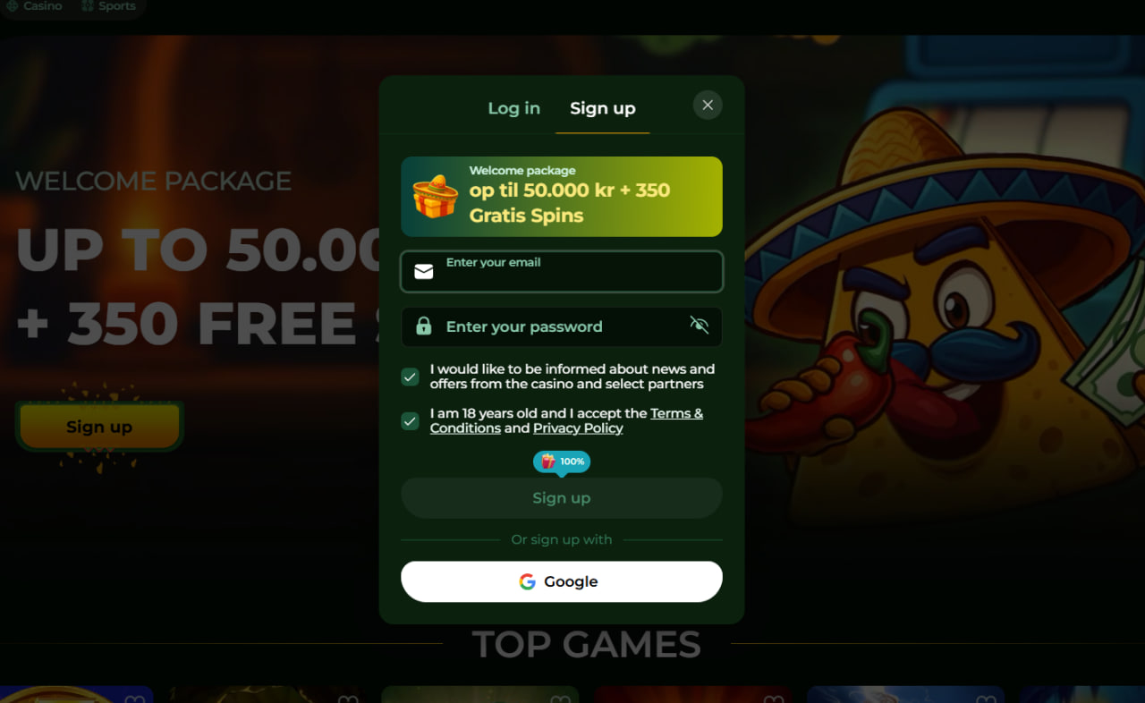 Casinacho Login přihlášení a obnova zapomenutého hesla
